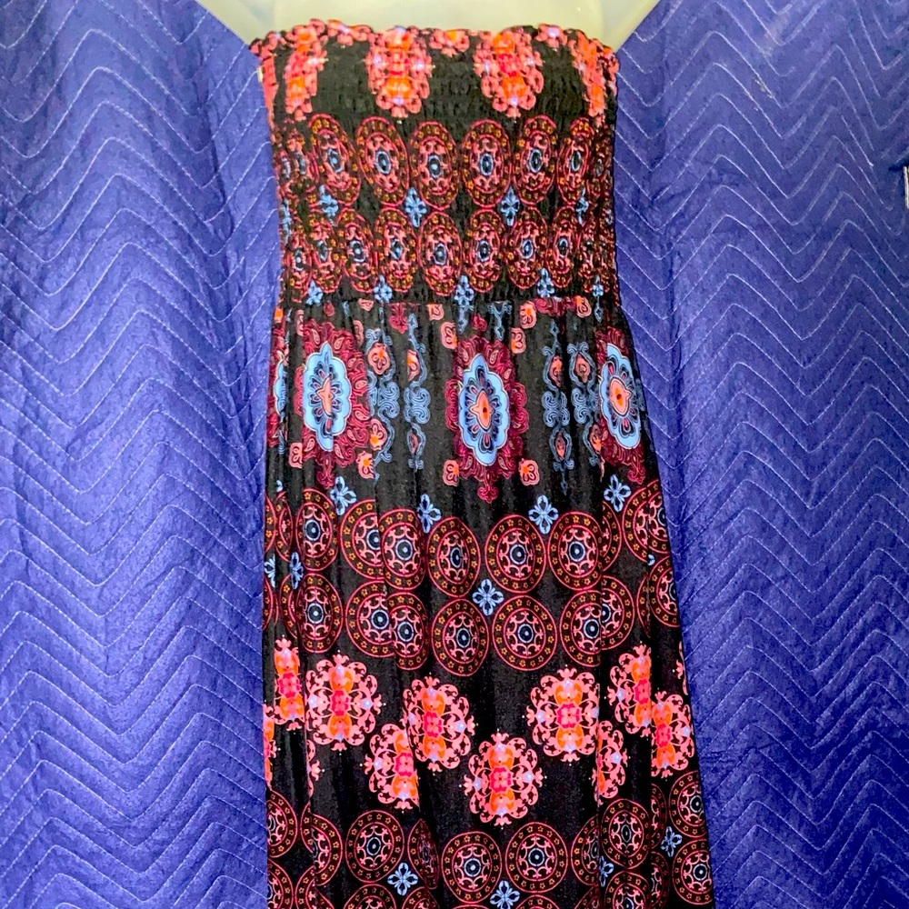 Cute long maxi strapless dress